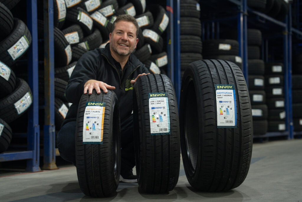 Paul Cowland with the Envoy tyre range
